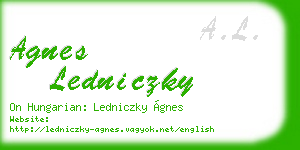 agnes ledniczky business card